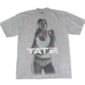 Tate Mcrae T Shirt S Gray Stars Miss Possessive Tour Merch NEW *spot